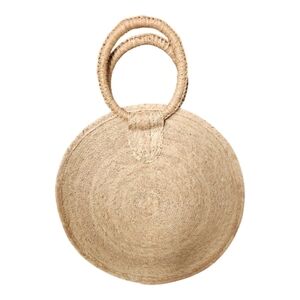 TRIBE Handwoven Circle Palm Leaf Tote Bag | Boho Summer Beach Bag | NWOT